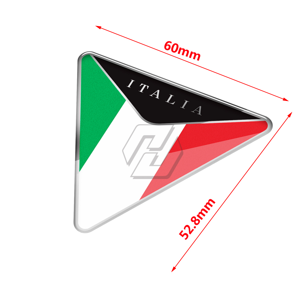 3D Resin Motorcycle Decal Italy Flag Sticker Case for ducati triumph piaggio vespa MP3 ZIP PK PX X9