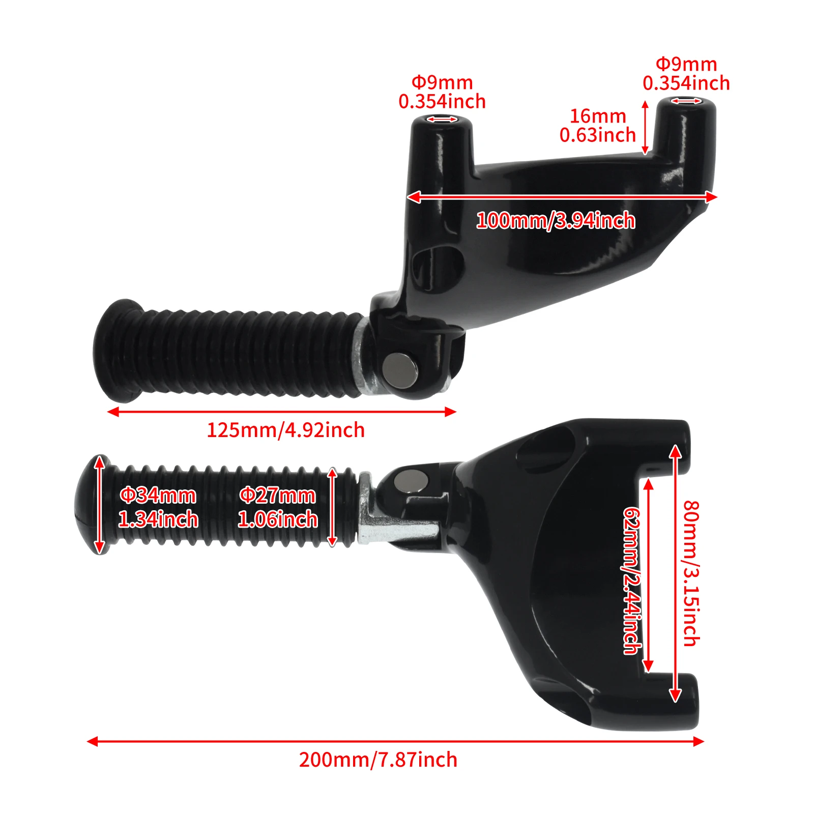 Motorcycle Black Footrest Rear Passenger Foot Pegs Mount Pedal For Harley Sportster XL 2000-2022 883 1200 72 48 Iron Forty Eight