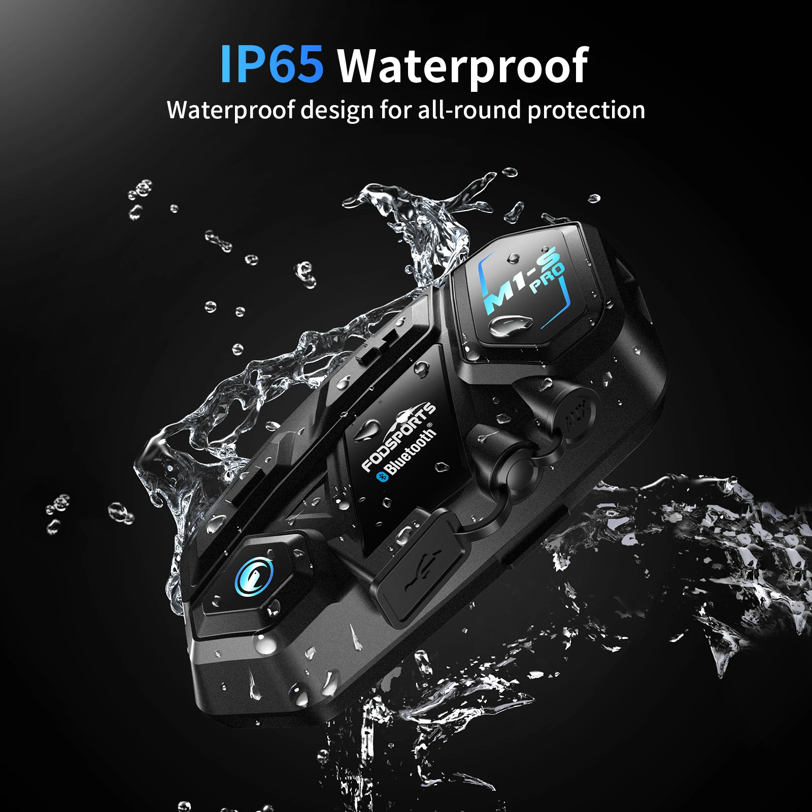 Fodsports M1-S Pro Motorcycle Helmet Intercom 2000M Wireless Bluetooth Headset Intercomunicador Moto 8 Riders Earphone