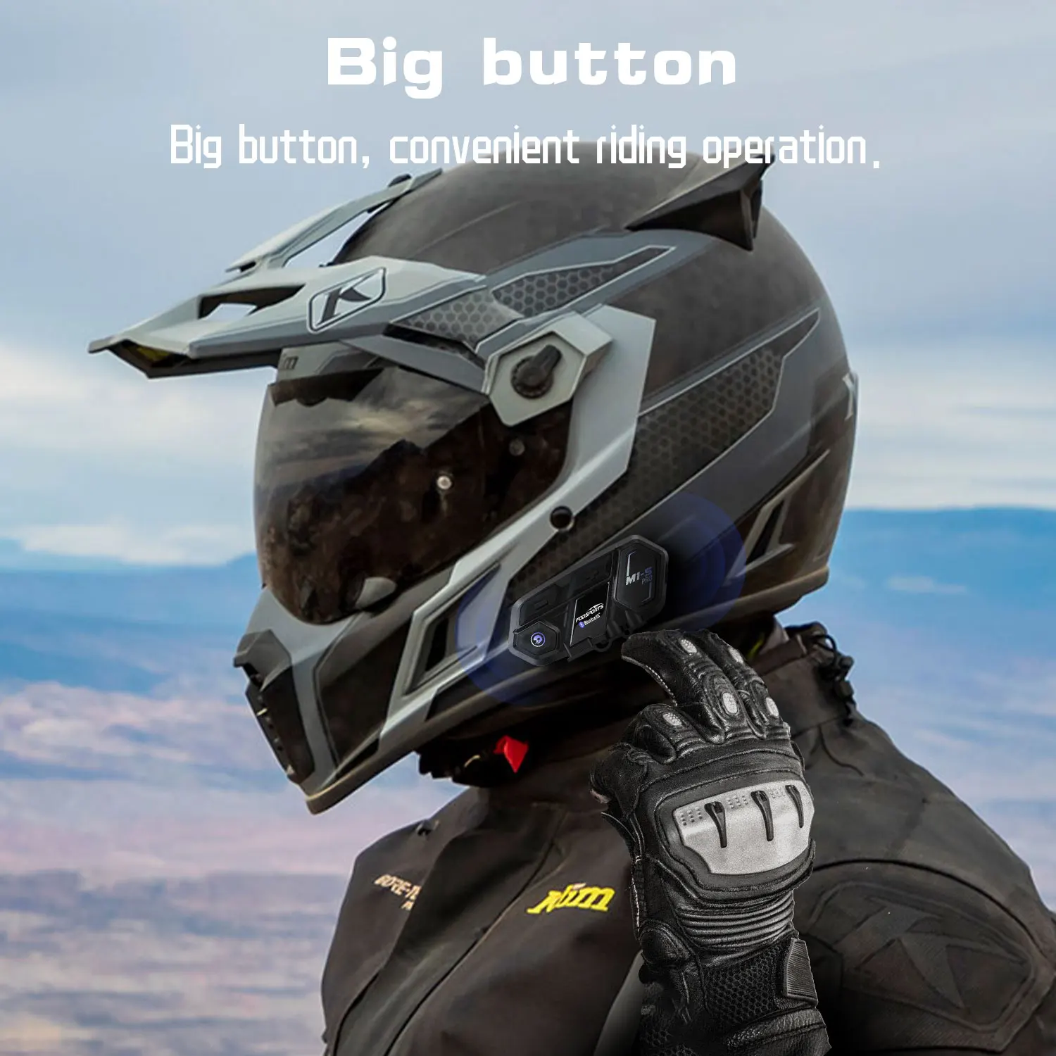 Fodsports M1-S Pro Motorcycle Helmet Intercom 2000M Wireless Bluetooth Headset Intercomunicador Moto 8 Riders Earphone