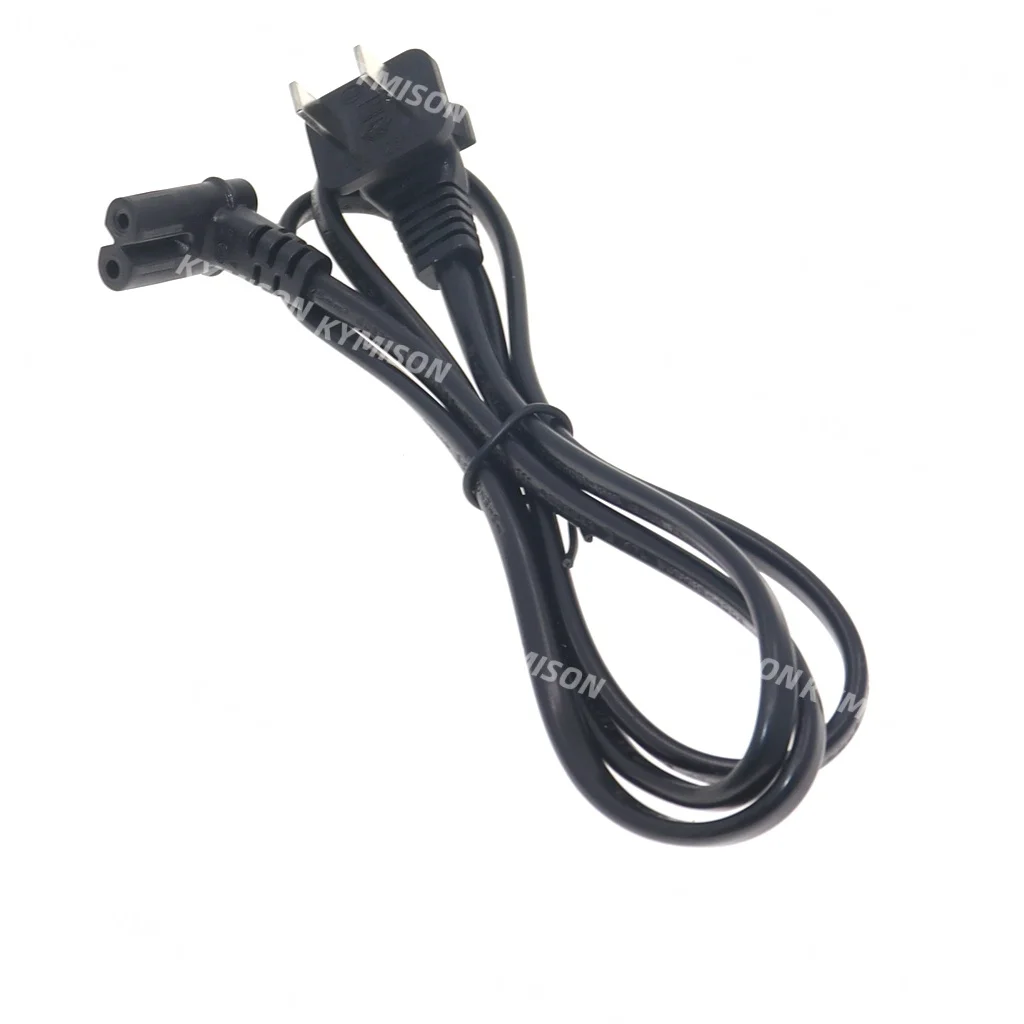 IEC 320 C7 To Universal 2Pin Plug Power Cord For Samsung TCL TV, C7 Right Angled 90 Degree To 2Pin Extension Cable, 0.5m/1m/2m