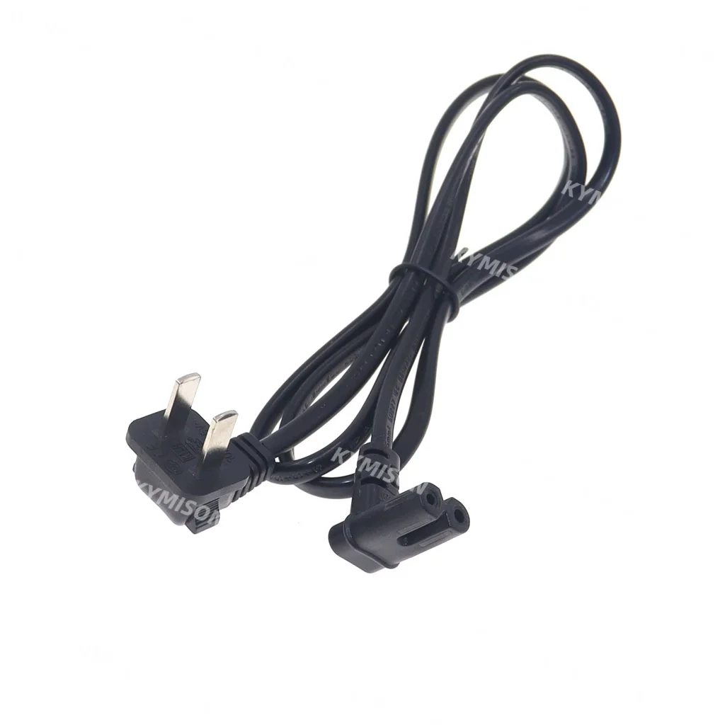 IEC 320 C7 To Universal 2Pin Plug Power Cord For Samsung TCL TV, C7 Right Angled 90 Degree To 2Pin Extension Cable, 0.5m/1m/2m