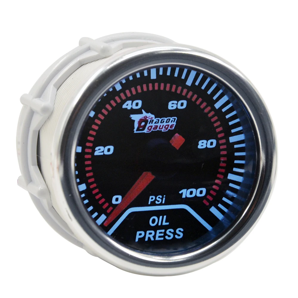 Dragon 52mm Pointer Auto Car Refit Tachometer Water Oil Temperature Boost Pressure Volt Exhaust Gas Gauge Aif Fuel RPM Meter