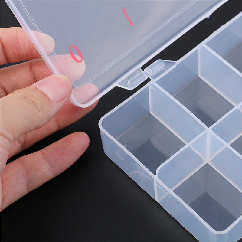 10/11 Fake Nail Art Tips Case Manicure Nail Tool Art Tips Box Storage Case Natural Translucent Acrylic Plastic Cells False Nail