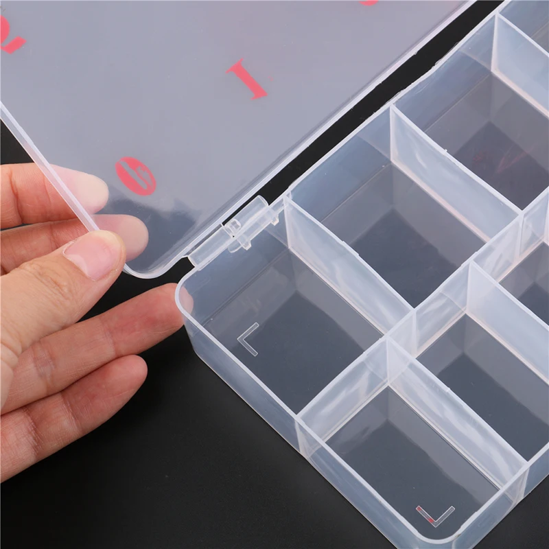 10/11 Fake Nail Art Tips Case Manicure Nail Tool Art Tips Box Storage Case Natural Translucent Acrylic Plastic Cells False Nail