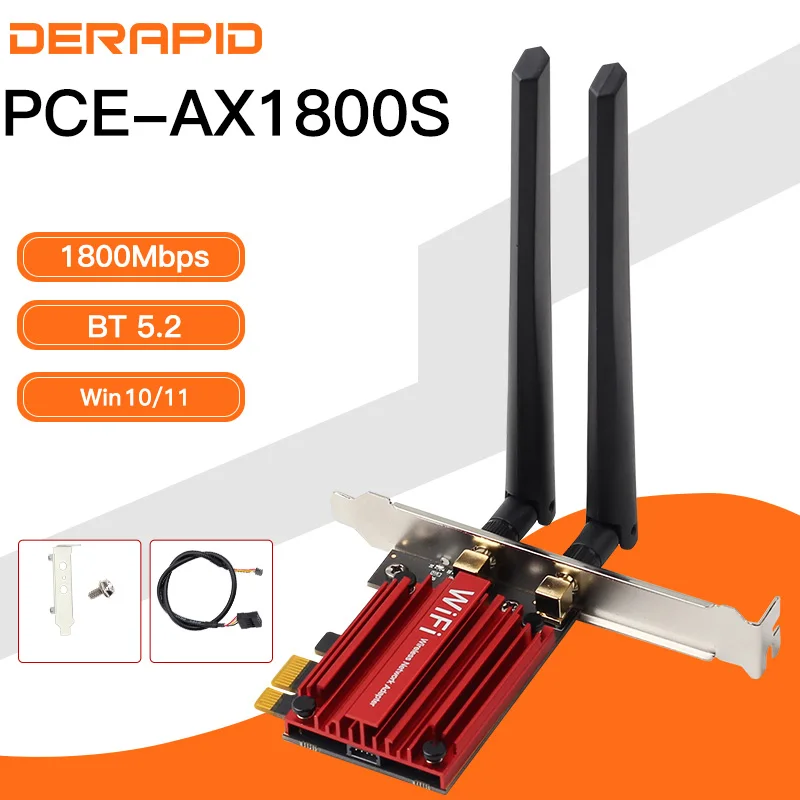 3000Mbps WiFi6E AX210 Bluetooth 5.3 Dual Band 2.4G/5GHz/6GHz WiFi Card 802.11AX/AC PCI Express Wireless Network Card Adapter PC