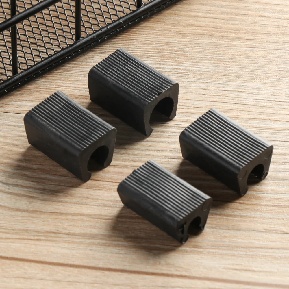 10pcs/Set U Shaped Black Chair Leg Pad Non-Slip Anti-Front Tilt Damper Stool Floor Protector Durable Plastic Tube Caps Useful