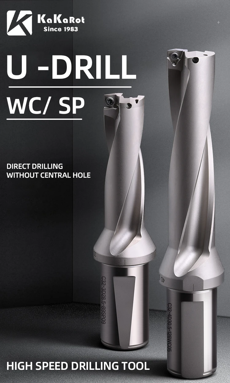 SP Series Drill Bites Insert  Drill Metal Drill Bits 13mm-50mm Depth 2D 3D 4D Indexable U Drill Machinery Lathes CNC Water