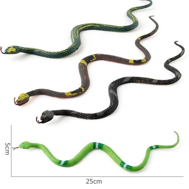 Realistic Plastic Tricky Toy Fake Snakes Boa Rattlesnake Model High Simulation Toy Prank Halloween