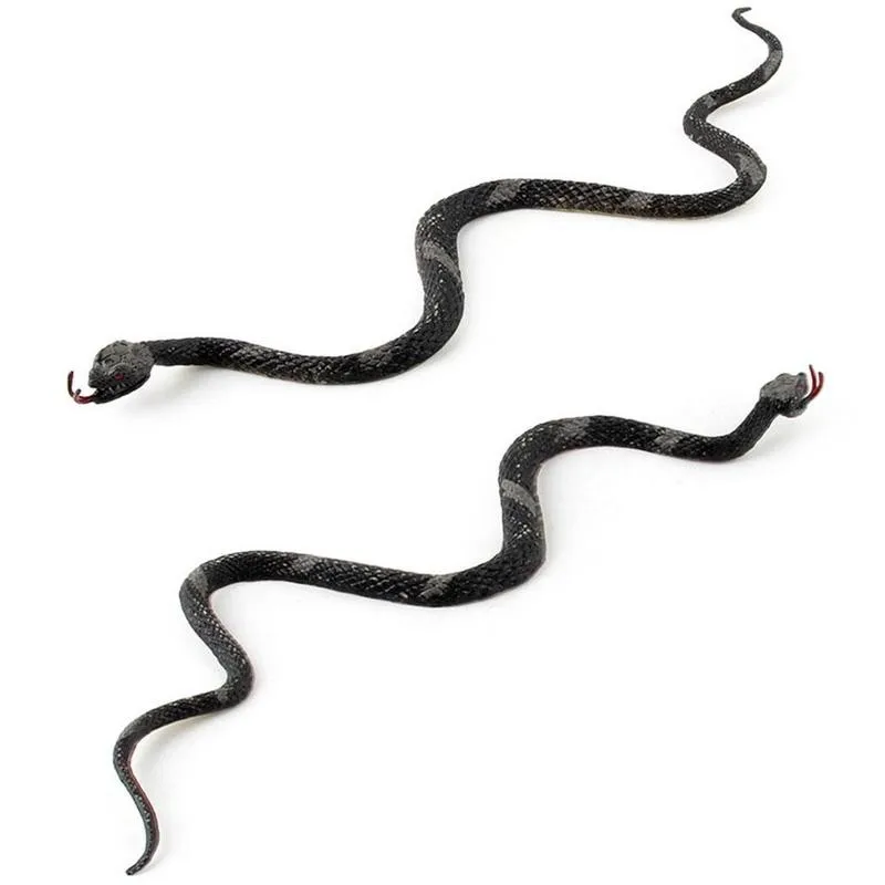 Realistic Plastic Tricky Toy Fake Snakes Boa Rattlesnake Model High Simulation Toy Prank Halloween