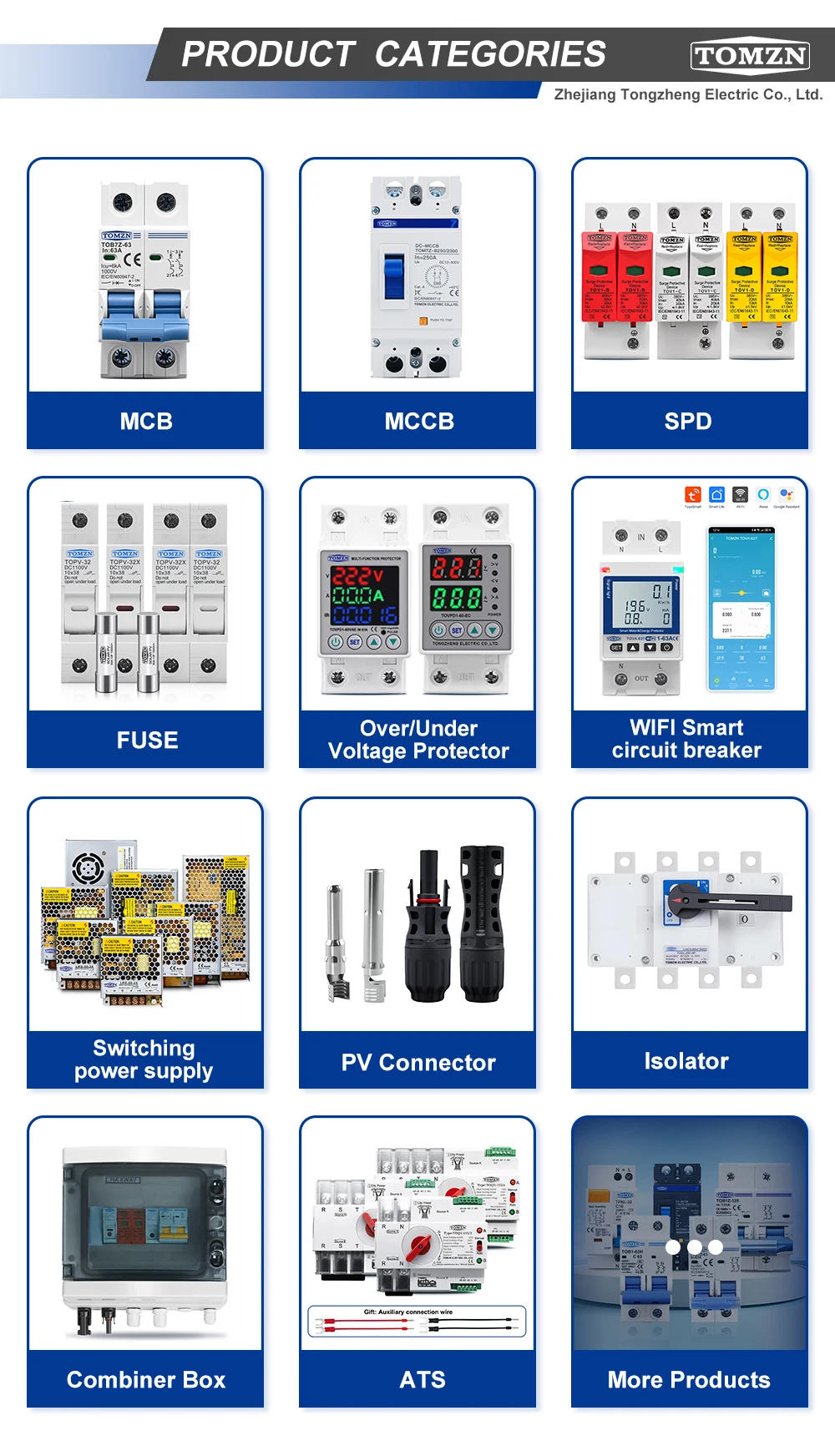 TOMZN Three Phase Adjustable Over and Under Voltage Protector 3 Phase Automatic Recovery Protective Device Reset 63A 380V