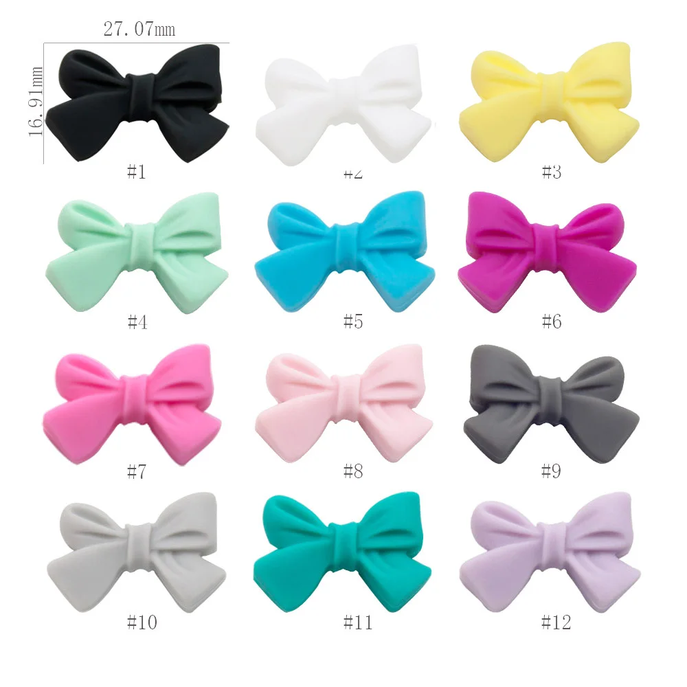 Cute-idea 10pcs/Lot Silicone Beads Teether Pacifier Nursing Chain Food Grade Teething Handmade Chewable Accessory Baby Product