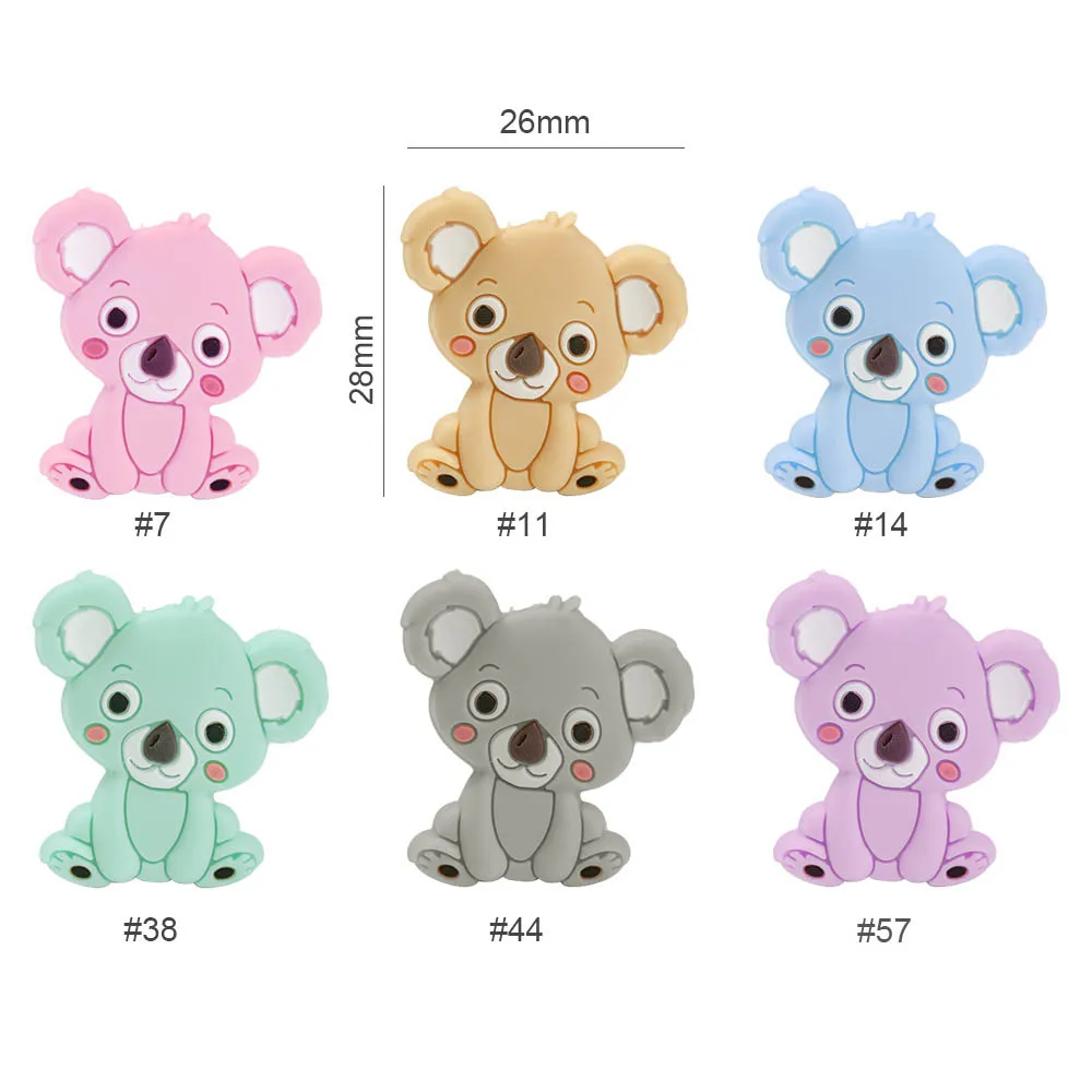 Cute-idea 10pcs/Lot Silicone Beads Teether Pacifier Nursing Chain Food Grade Teething Handmade Chewable Accessory Baby Product
