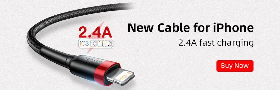 Baseus USB Cable for iPhone 14 11 12 Pro Max Xs Xr X 2.4A Fast Charging Cable for iPhone Cable 7 SE 8 Plus Charger for iPad Air