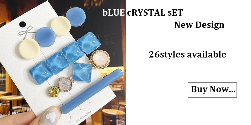 Pearl Crystal Acrylic Hair Clips Set for Women Retro Geometric Barrettes Hairpin Girl Hair Accessories Fashion Jewelry