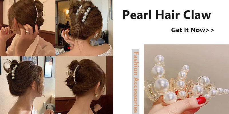 Pearl Crystal Acrylic Hair Clips Set for Women Retro Geometric Barrettes Hairpin Girl Hair Accessories Fashion Jewelry