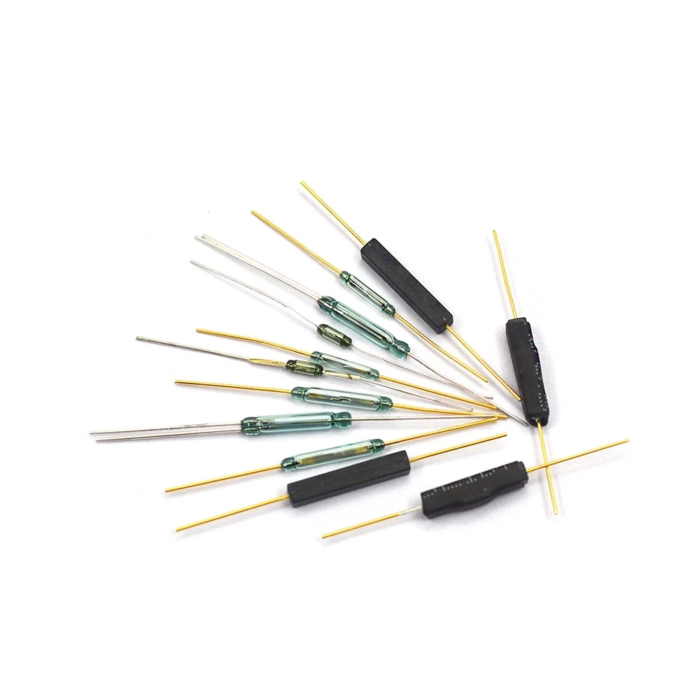 5-50PCS N/O Reed switch Magnetic Switch 2 * 14mm Normally Open Magnetic Induction switch N/C Normally closed MKA14103 GPS-14B