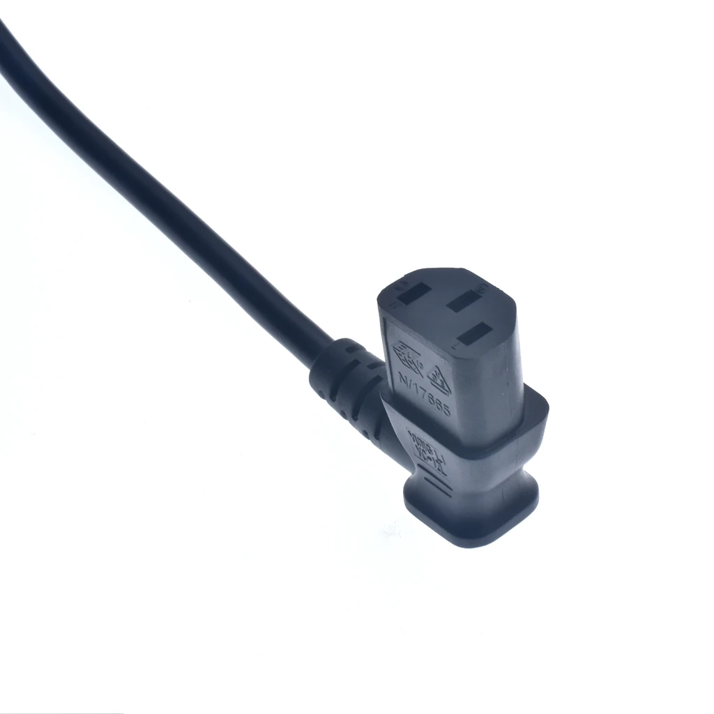 IEC60320 C13 Angle Converter Angle Extension Cable C13 to C14 PDU Up Down Right Angle Power Cables Male to Female AC Power Cord