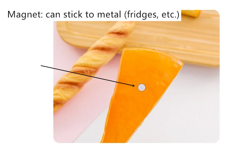 Novelty Bread Ballpoint Pen Magnetic Pizza Croissant Baguette Black Color Ink Roller Ball Pens Fridge Magnet School Gift F745