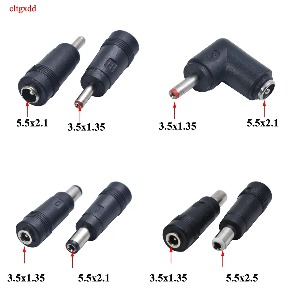 Cltgxdd 1 PCS 5.5 X 2.1/2.5 mm Male/Female To 3.5 X 1.35 mm F-M DC Power Connector FOR Adapter Laptop 5.5*2.1/2.5 to 3.5*1.35mm