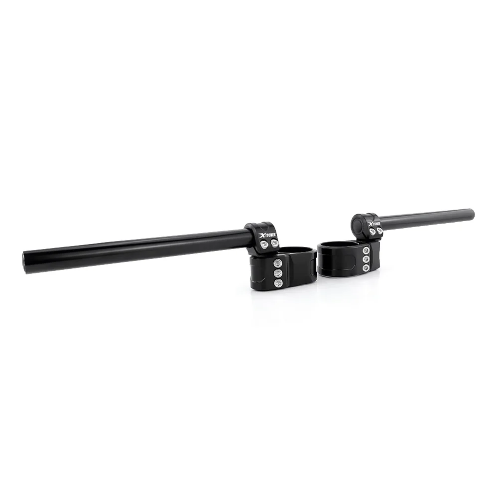 Motorcycle Handlebar Clip-On Handle Bar Raiser Universal Fit For 37mm 41mm 43mm 50mm 53mm 55mm Adjustable Clip-ons Handlebar