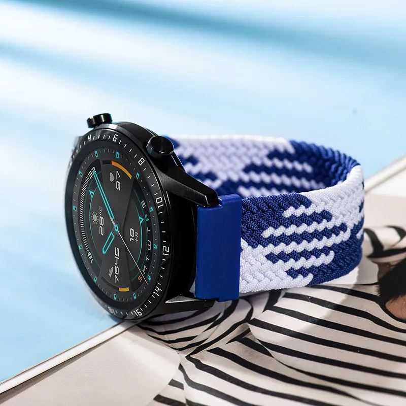 Braided Solo Loop band for Samsung Galaxy watch 7/6/5/4 44mm 40mm/4 classic 42 46mm Watchband 22 20mm correa Galaxy 5 45mm strap