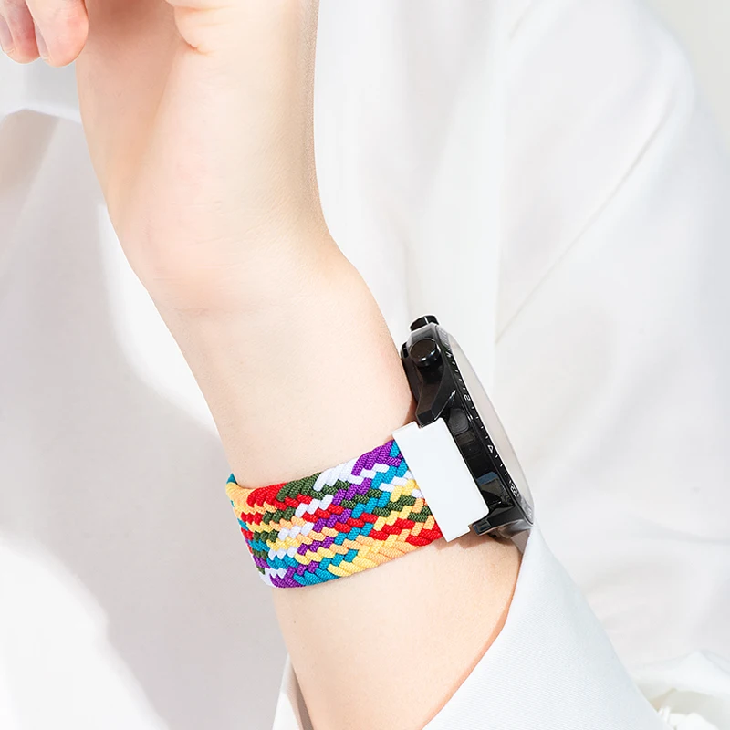 Braided Solo Loop band for Samsung Galaxy watch 7/6/5/4 44mm 40mm/4 classic 42 46mm Watchband 22 20mm correa Galaxy 5 45mm strap