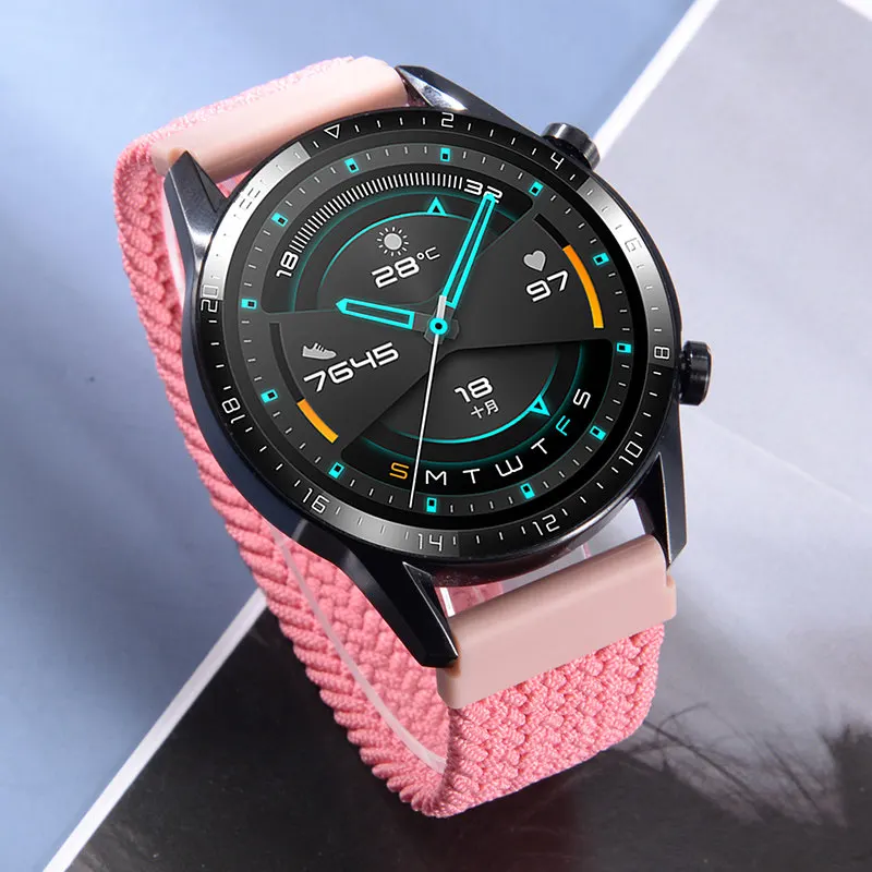 Braided Solo Loop band for Samsung Galaxy watch 7/6/5/4 44mm 40mm/4 classic 42 46mm Watchband 22 20mm correa Galaxy 5 45mm strap