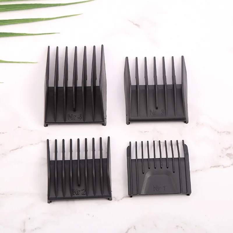 4pcs/set Barber Professional Universal Hair Clipper Limit Comb Replacement Cutting Guide Combs For Moser 1400 Series For Rowenta