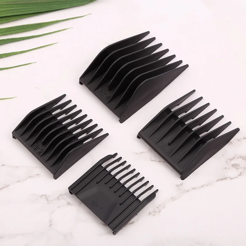 4pcs/set Barber Professional Universal Hair Clipper Limit Comb Replacement Cutting Guide Combs For Moser 1400 Series For Rowenta
