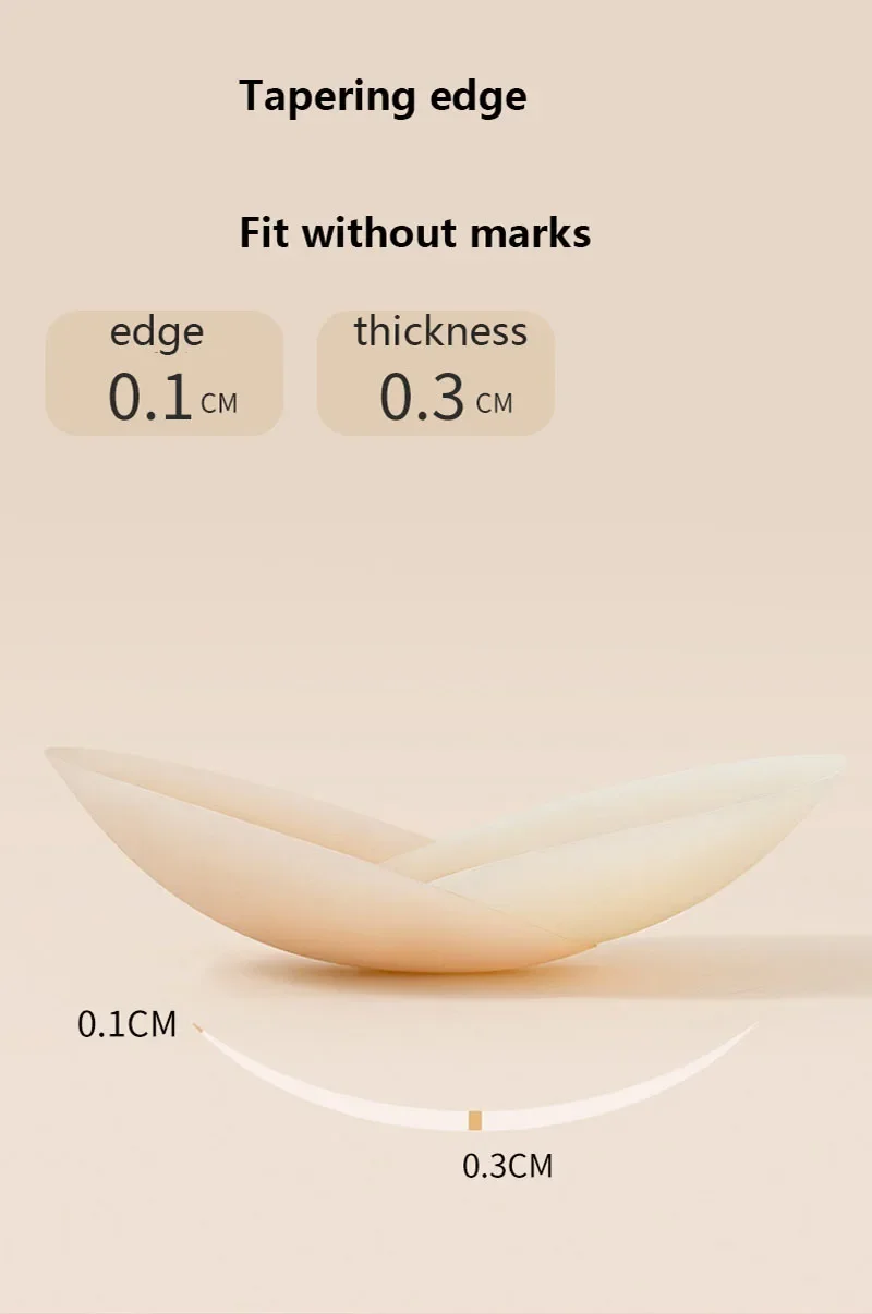 1 Pair Reusable Breast Petals Nipple Cover Invisible Petal Adhesive Strapless Backless Stick on Bra Silicone Breast Patch
