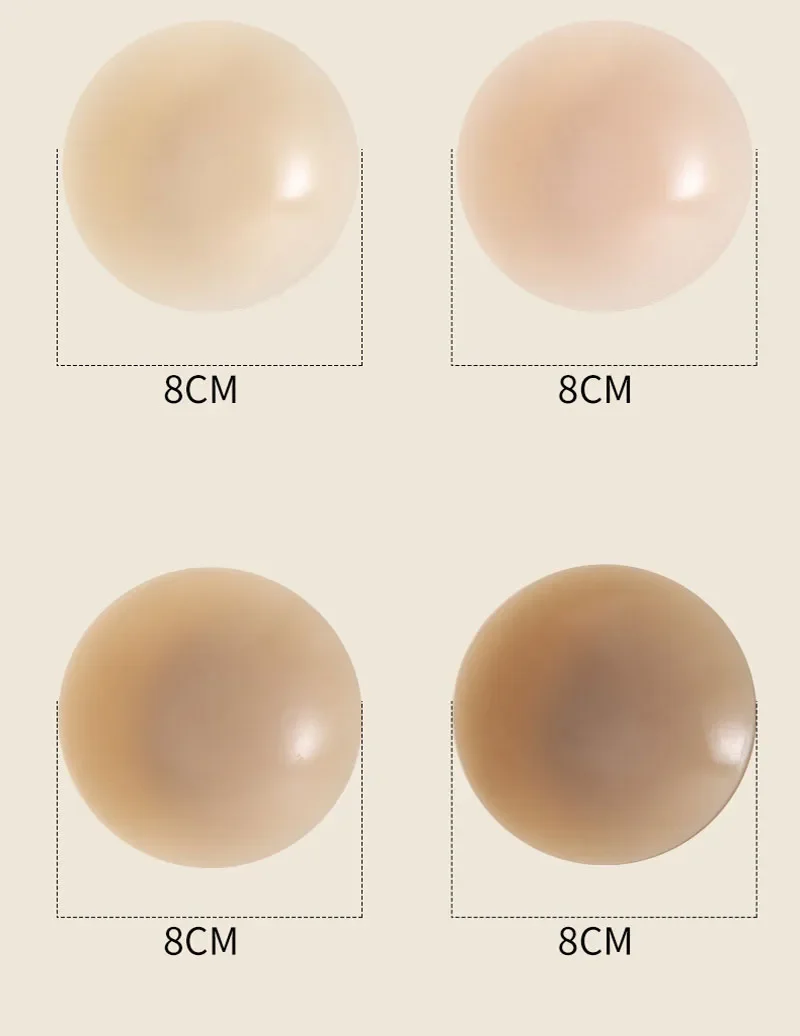 1 Pair Reusable Breast Petals Nipple Cover Invisible Petal Adhesive Strapless Backless Stick on Bra Silicone Breast Patch