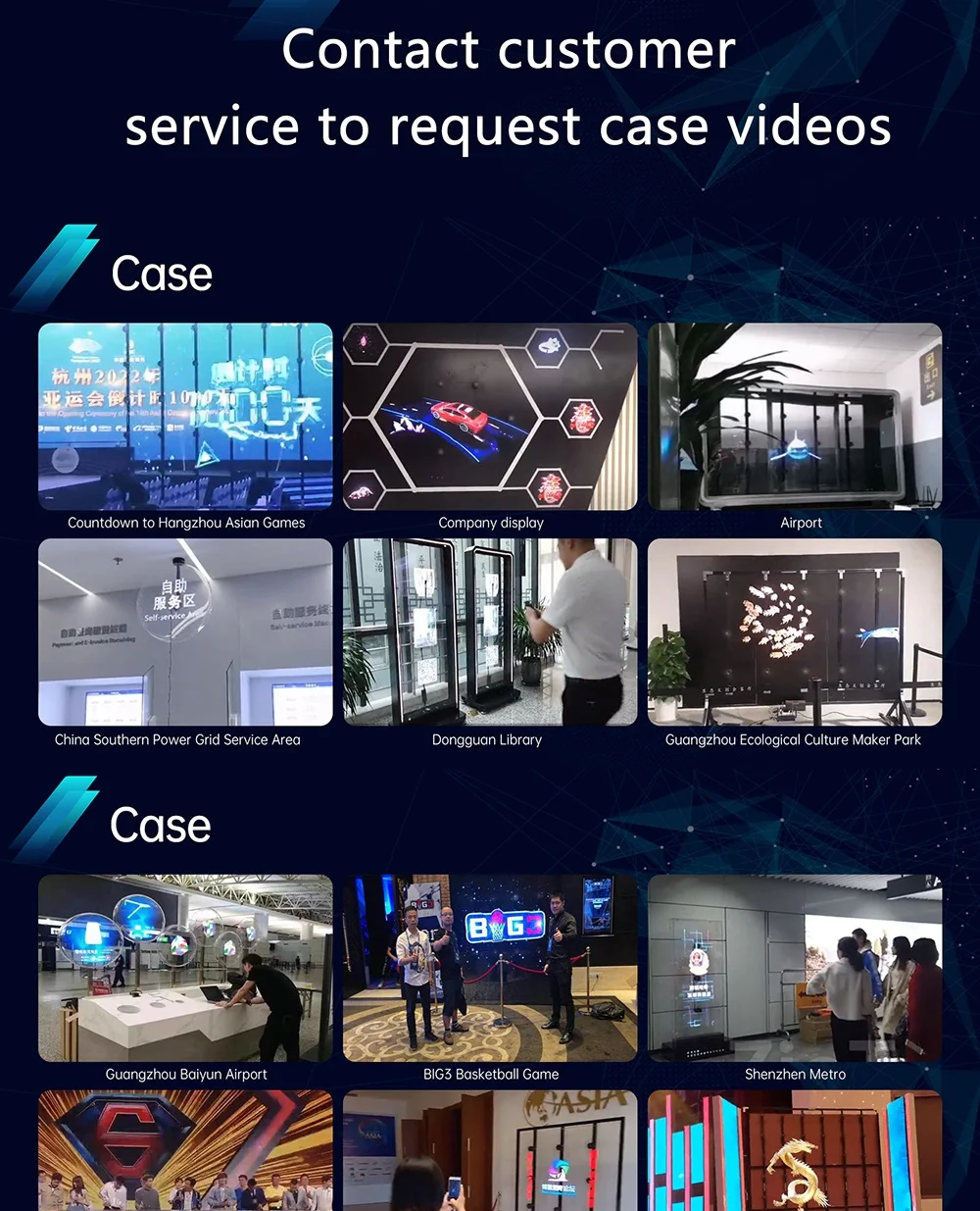 3D Hologram Projector Advertising Display Luces Led Light Sign Holographic Player Support Images Video Draw Audiences