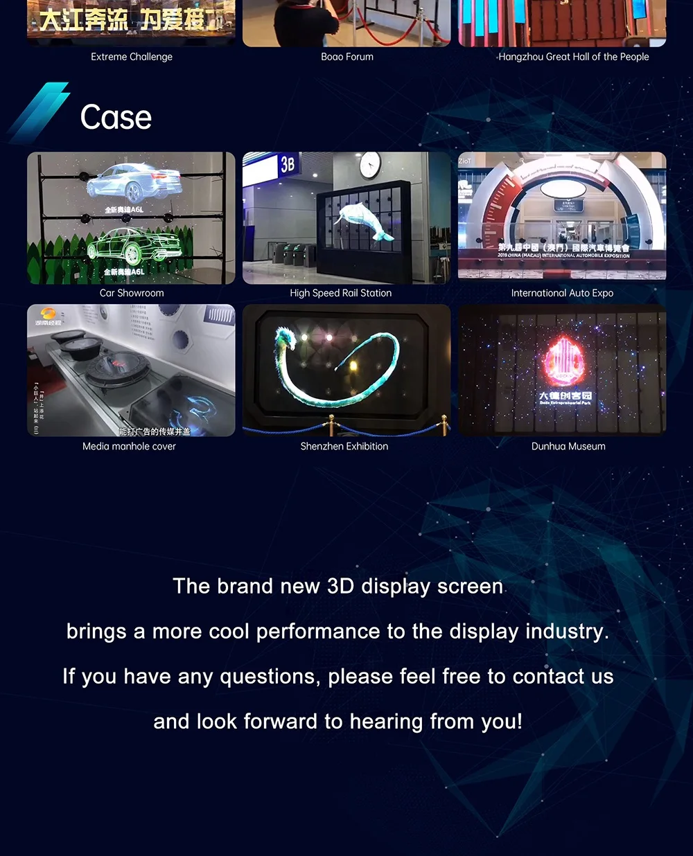 3D Hologram Projector Advertising Display Luces Led Light Sign Holographic Player Support Images Video Draw Audiences