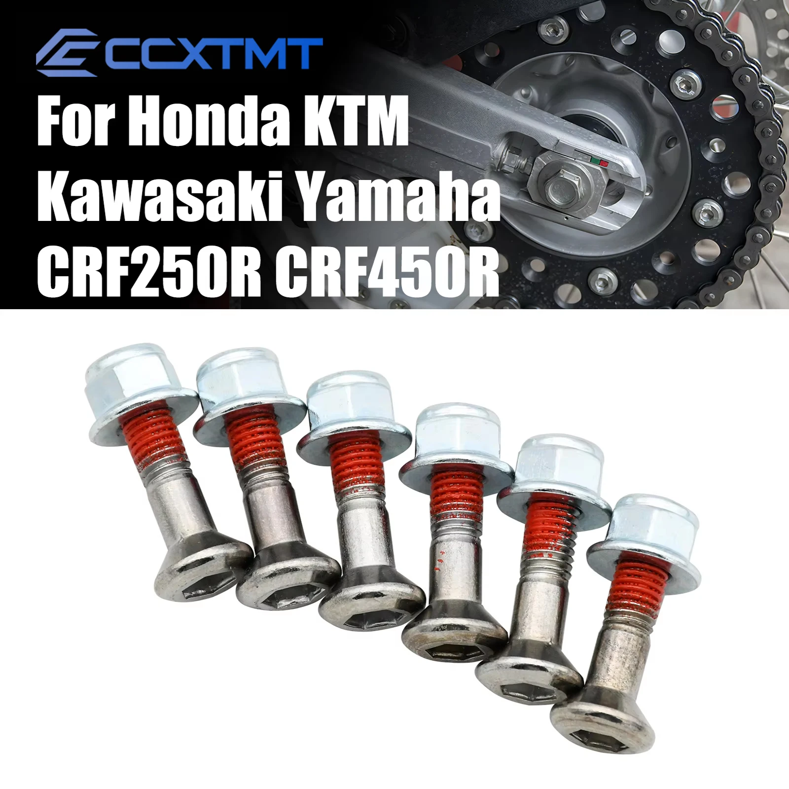 Motorcycle Chain Screw Sprocket Bolts M8*25 Galvanized Nuts Kit For KTM Honda Yamaha Kawasaki BMW R1R300GS 1250GS R1200GS R1200R