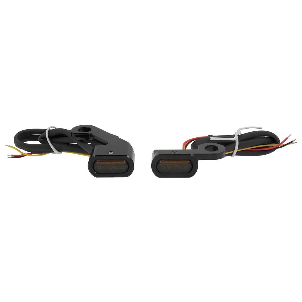 Motorcycle Mini LED Turn Signals Indicators Running Blinker Amber Light With E Mark Handle Grip Lamp For Harley Softail Touring