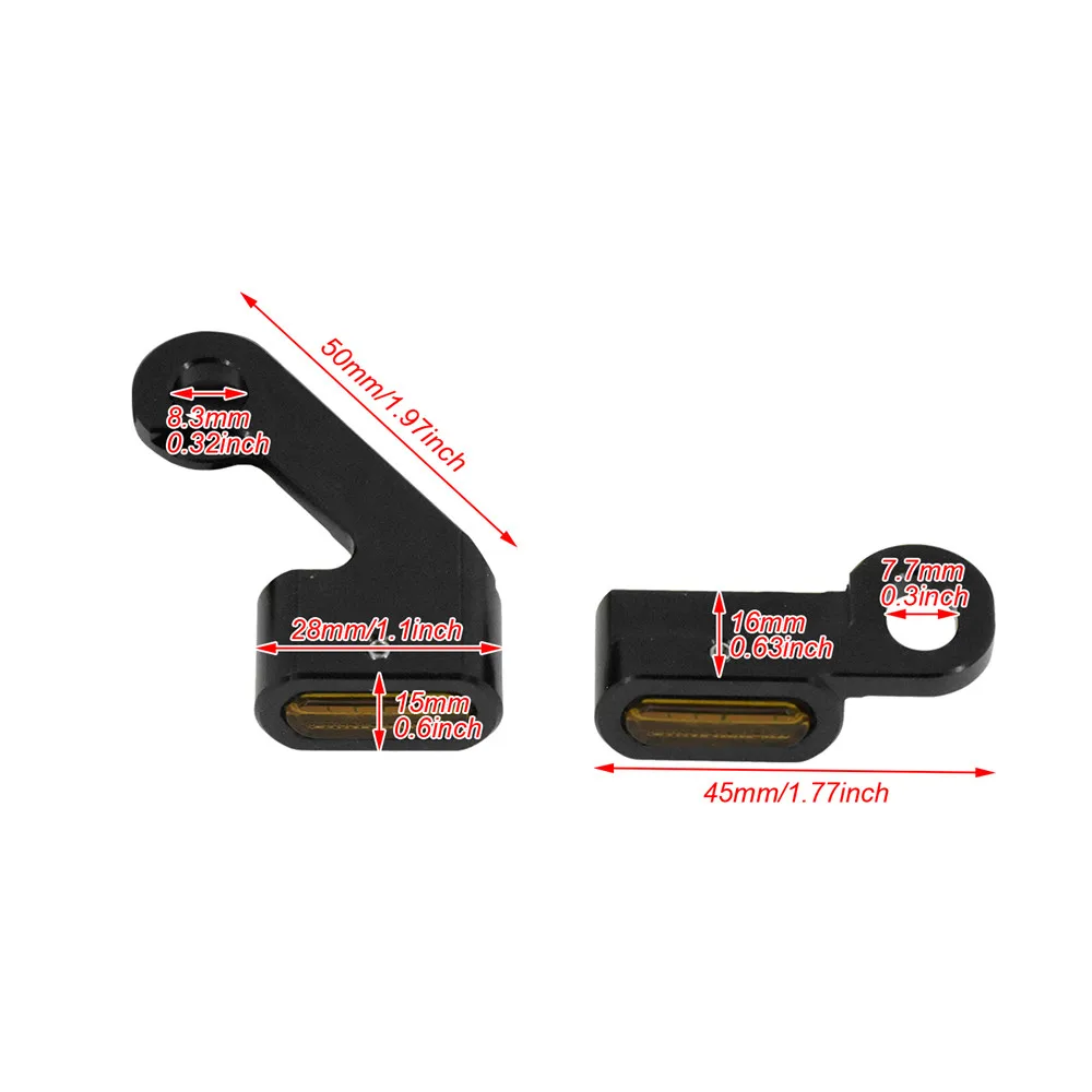 Motorcycle Mini LED Turn Signals Indicators Running Blinker Amber Light With E Mark Handle Grip Lamp For Harley Softail Touring