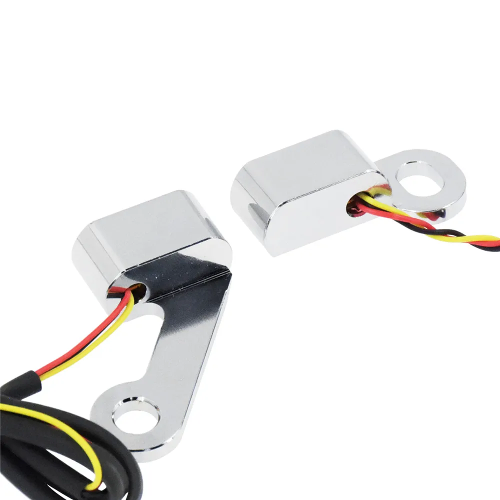 Motorcycle Mini LED Turn Signals Indicators Running Blinker Amber Light With E Mark Handle Grip Lamp For Harley Softail Touring