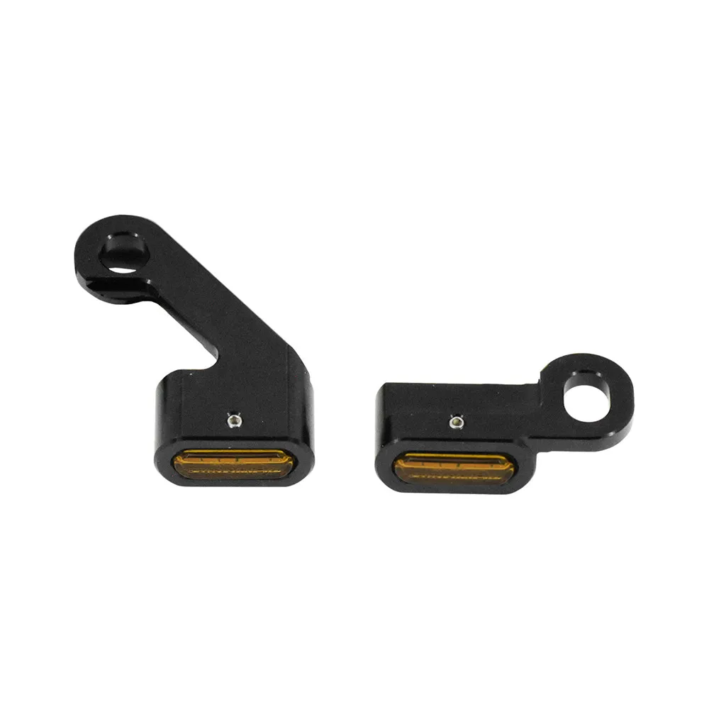 Motorcycle Mini LED Turn Signals Indicators Running Blinker Amber Light With E Mark Handle Grip Lamp For Harley Softail Touring