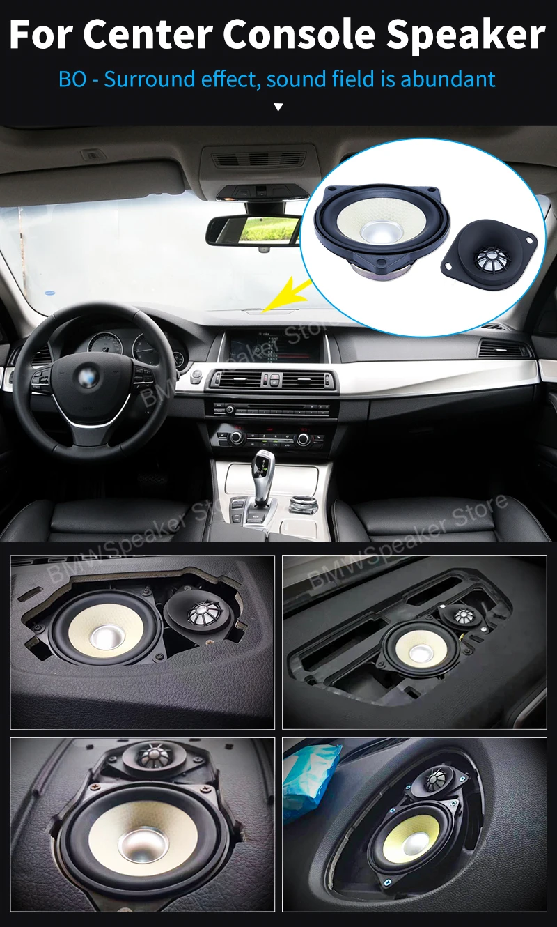 4 Inch Midspeaker For BMW E60 E61 E63 E64 E65 E66 F07 F01 F02 F03 X3 E83 X5 E70 X6 E71 E72 3 5 7 Series Horn Loundspeakers Refit