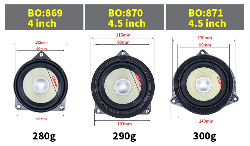 4 Inch Midspeaker For BMW E60 E61 E63 E64 E65 E66 F07 F01 F02 F03 X3 E83 X5 E70 X6 E71 E72 3 5 7 Series Horn Loundspeakers Refit