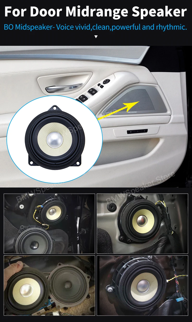 4 Inch Midspeaker For BMW E60 E61 E63 E64 E65 E66 F07 F01 F02 F03 X3 E83 X5 E70 X6 E71 E72 3 5 7 Series Horn Loundspeakers Refit