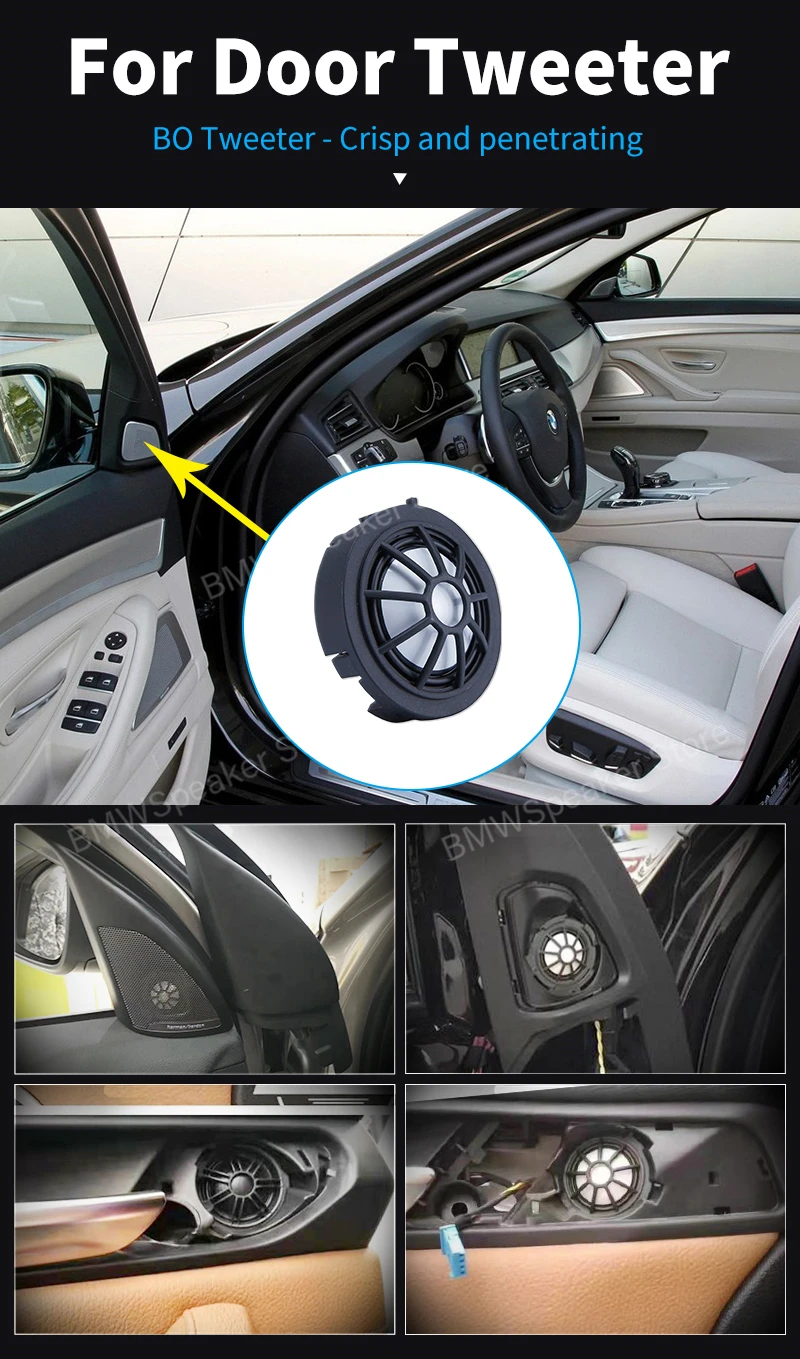 4 Inch Midspeaker For BMW E60 E61 E63 E64 E65 E66 F07 F01 F02 F03 X3 E83 X5 E70 X6 E71 E72 3 5 7 Series Horn Loundspeakers Refit