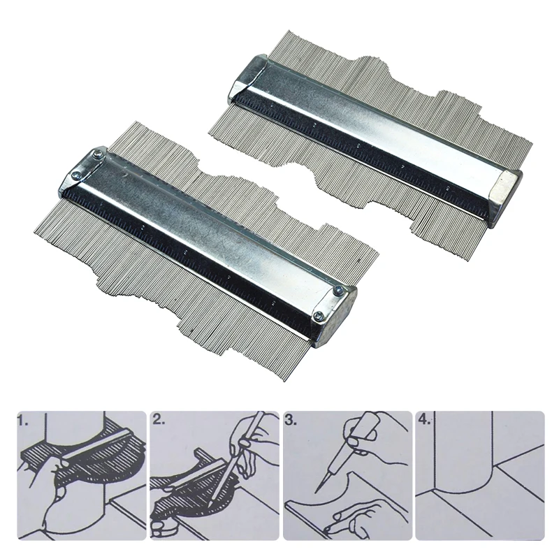 5inch/6inch Metal Contour Duplicator Gauge Precise Contour Duplicator Measuring Tool Measuring Tool Carpenter Tool