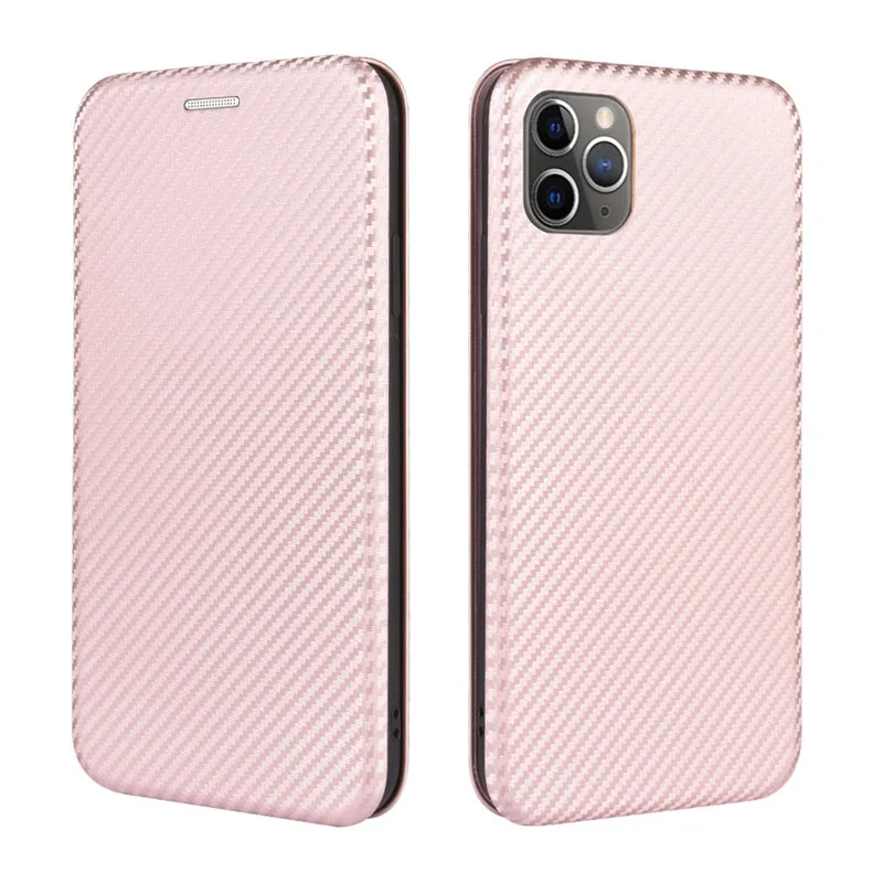 Carbon Fiber Magnetic Flip Cover Case for IPhone 15 14 13 12 Pro Max Mini 11 SE XS XR X Max 6 6S 7 8 Plus Wallet Card Holder