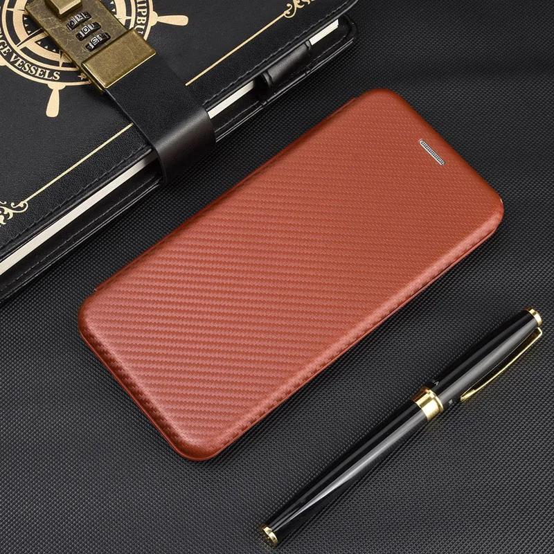 Carbon Fiber Magnetic Flip Cover Case for IPhone 15 14 13 12 Pro Max Mini 11 SE XS XR X Max 6 6S 7 8 Plus Wallet Card Holder
