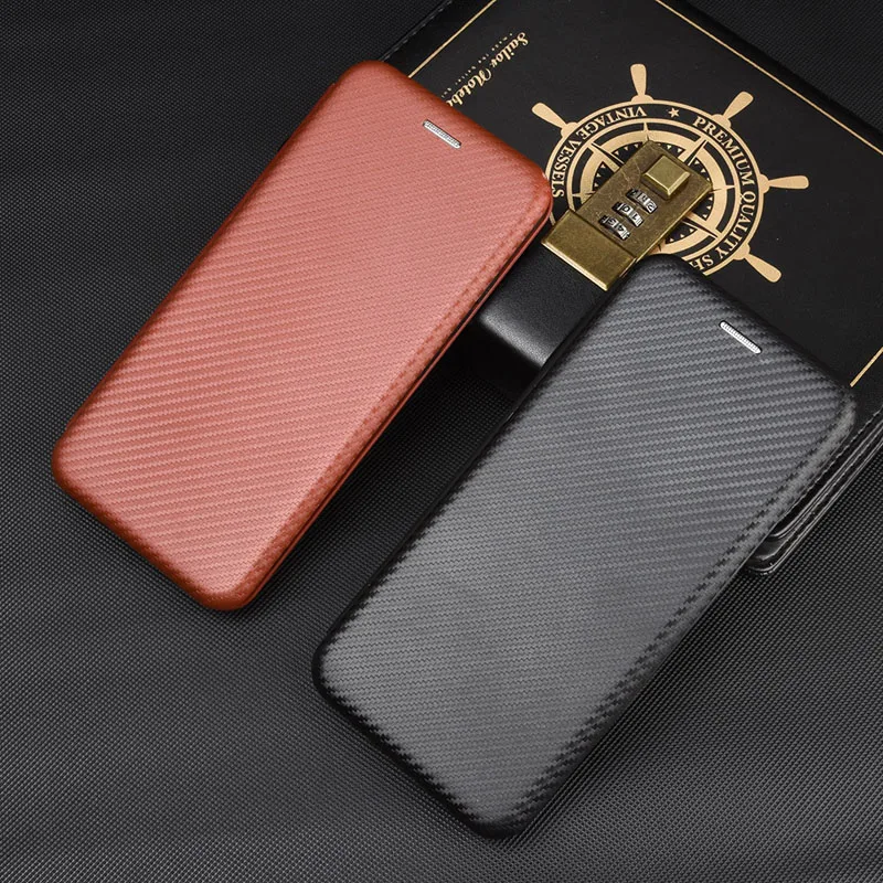 Carbon Fiber Magnetic Flip Cover Case for IPhone 15 14 13 12 Pro Max Mini 11 SE XS XR X Max 6 6S 7 8 Plus Wallet Card Holder