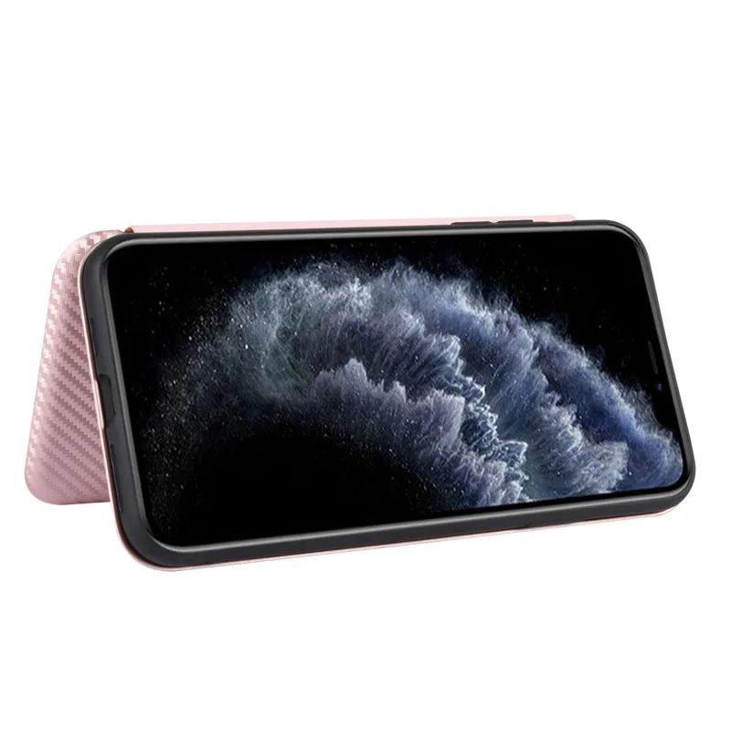 Carbon Fiber Magnetic Flip Cover Case for IPhone 15 14 13 12 Pro Max Mini 11 SE XS XR X Max 6 6S 7 8 Plus Wallet Card Holder