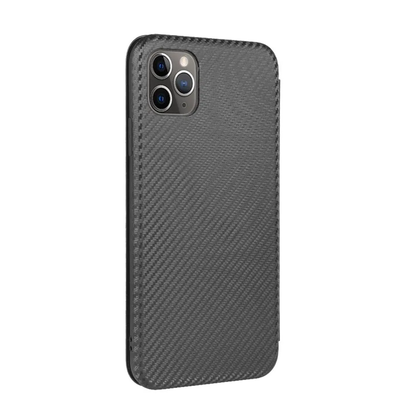 Carbon Fiber Magnetic Flip Cover Case for IPhone 15 14 13 12 Pro Max Mini 11 SE XS XR X Max 6 6S 7 8 Plus Wallet Card Holder