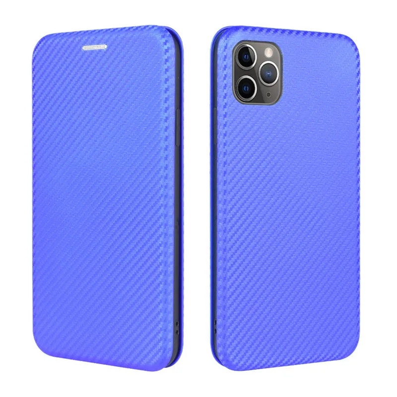 Carbon Fiber Magnetic Flip Cover Case for IPhone 15 14 13 12 Pro Max Mini 11 SE XS XR X Max 6 6S 7 8 Plus Wallet Card Holder